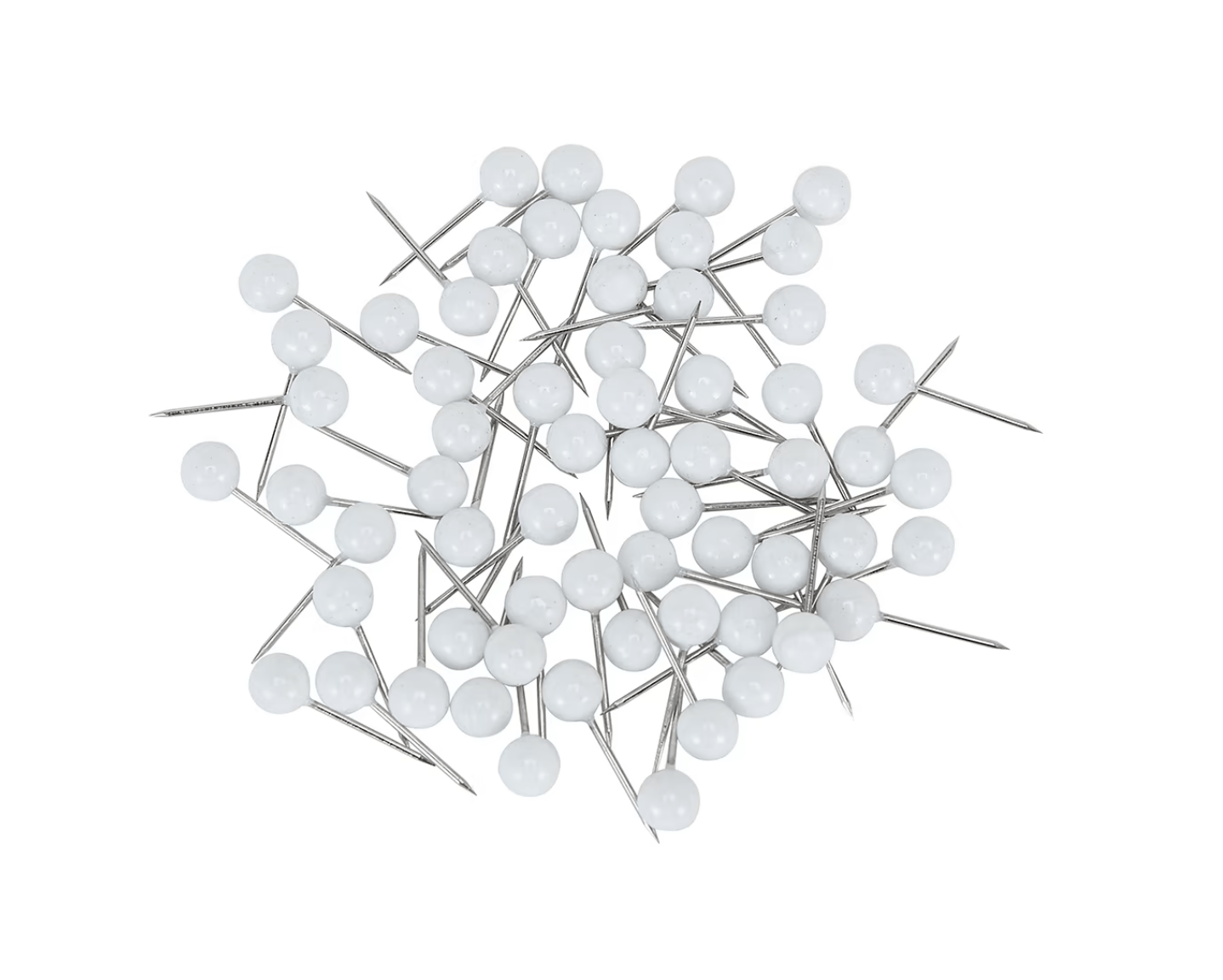 Unbranded Push Pins 200PCS Push Pins White Drawing Pins Notice Board Cork Board Office School Map