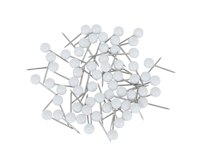 Unbranded Push Pins 200PCS Push Pins White Drawing Pins Notice Board Cork Board Office School Map
