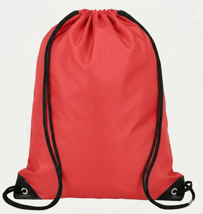 Unbranded Red Drawstring Backpack Sports Travel Beach 35cm x 42cm Swimming Shoe Bag