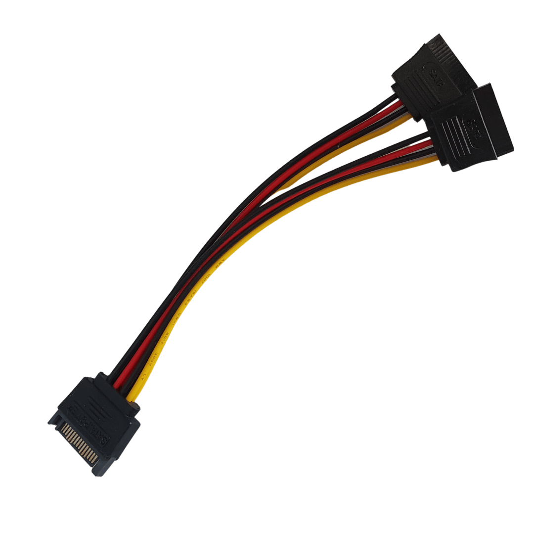 Unbranded SATA 15pin Hard Drive Power Male to 2 Female Splitter Y 1 to 2 Extension Cable