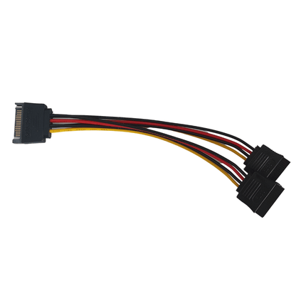 Unbranded SATA 15pin Hard Drive Power Male to 2 Female Splitter Y 1 to 2 Extension Cable