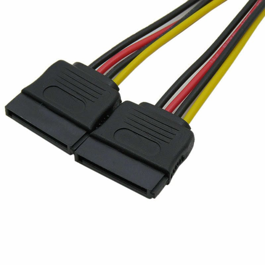 Unbranded SATA 15pin Hard Drive Power Male to 2 Female Splitter Y 1 to 2 Extension Cable