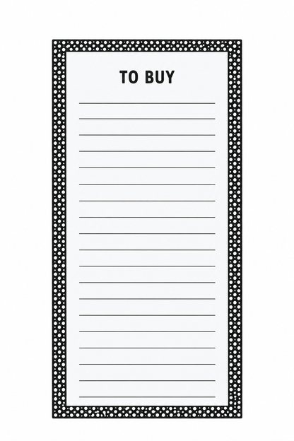 Unbranded Shopping list Black Fridge Magnetic Shopping Lists Things To Do List Memo Pad Note Sheet 60 Pages B3