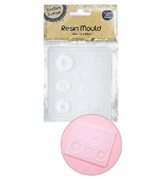 Unbranded Silicone Buttons Pendant Making Mold Resin Casting Mould Craft DIY Tool