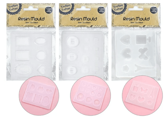 Unbranded Silicone Buttons Pendant Making Mold Resin Casting Mould Craft DIY Tool