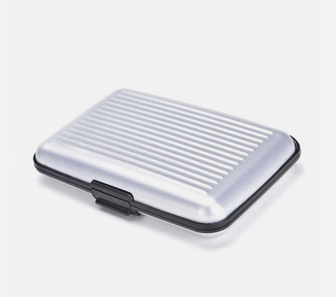 Unbranded Silver Aluminum Metal Waterproof Box Case Business Credit Card Holder Wallet RFID