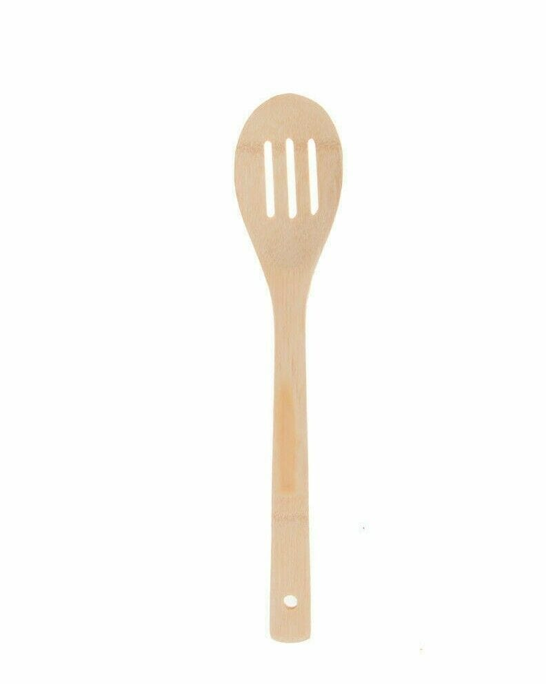 Unbranded Slotted spoon Bamboo Wooden Utensils Kitchen Cooking Tools Spoon Spatula Mixing Fork Cookware