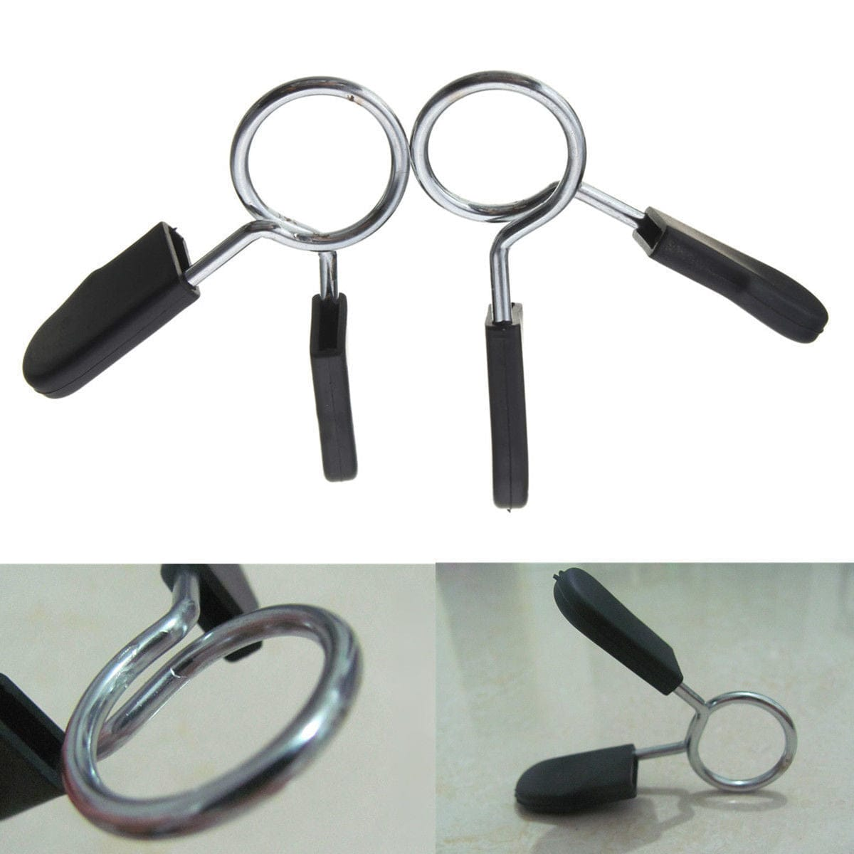 Unbranded Sporting Goods>Fitness, Running & Yoga>Strength Training>Dumbbells 2x 25mm Standard Barbell Dumbbell Lock Clamps Spring Collar Clip Weight Bar Gym