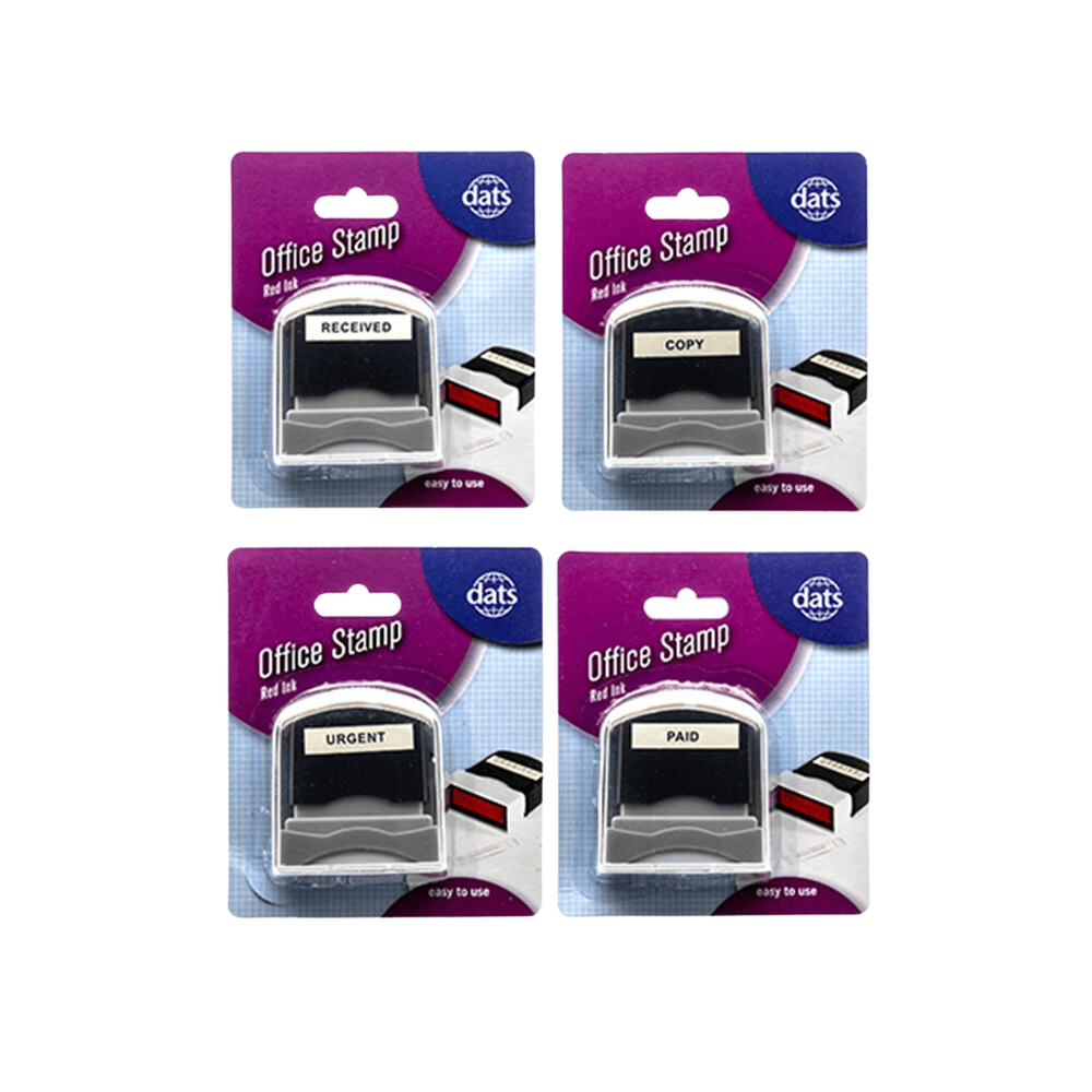 Unbranded Stamps Office Stamp Red Ink Paid Copy Received Urgent Office Home Business Stationary