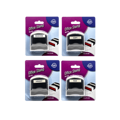 Unbranded Stamps Office Stamp Red Ink Paid Copy Received Urgent Office Home Business Stationary
