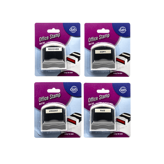 Unbranded Stamps Office Stamp Red Ink Paid Copy Received Urgent Office Home Business Stationary
