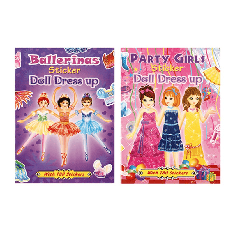 Unbranded Stickers 180 Stickers Book Doll Dress Up Clothes Tutu Ballerina Girls Children Colourful