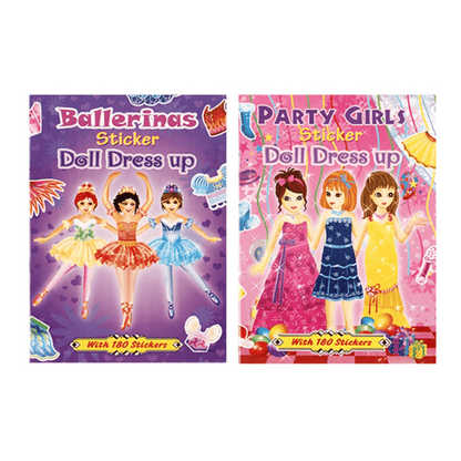 Unbranded Stickers 180 Stickers Book Doll Dress Up Clothes Tutu Ballerina Girls Children Colourful