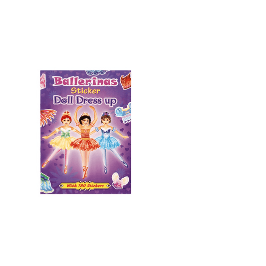 Unbranded Stickers Ballerina 180 Stickers Book Doll Dress Up Clothes Tutu Ballerina Girls Children Colourful