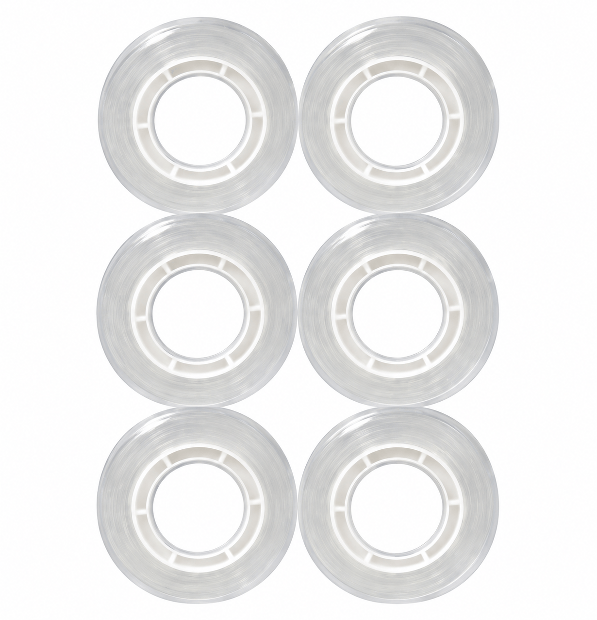 Unbranded Sticky tapes 6 Clear Sticky Tape Refills Rolls Quality made Size 18mm × 20M Office School