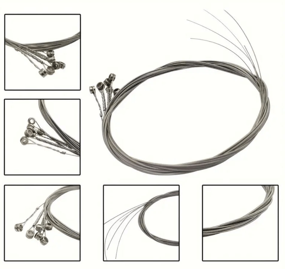 Unbranded Universal Electric Guitar String Set 6 Strings 010 Silver Beginner