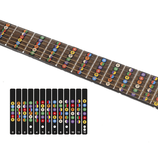 Unbranded Universal Guitar Fingerboard Labels Fretboard Notes Stickers Scale For 6 String