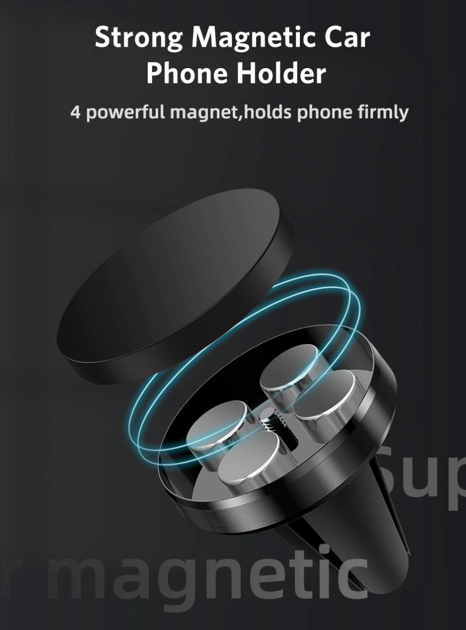 Unbranded Universal Magnetic Car Phone Holder Vent Mount Stand for iPhone Samsung GPS