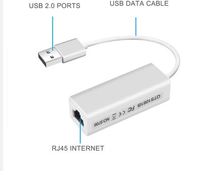 Unbranded USB 2.0 to RJ45 Ethernet Network LAN Adapter Card 10Mbps Adapter For Laptop