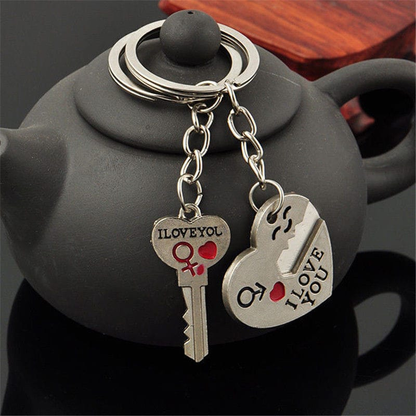 Unbranded Valentine Day Gift Heart Key I LOVE YOU Keyring Set Couple Keychain Ring 1 Pair