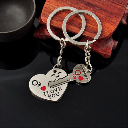 Unbranded Valentine Day Gift Heart Key I LOVE YOU Keyring Set Couple Keychain Ring 1 Pair