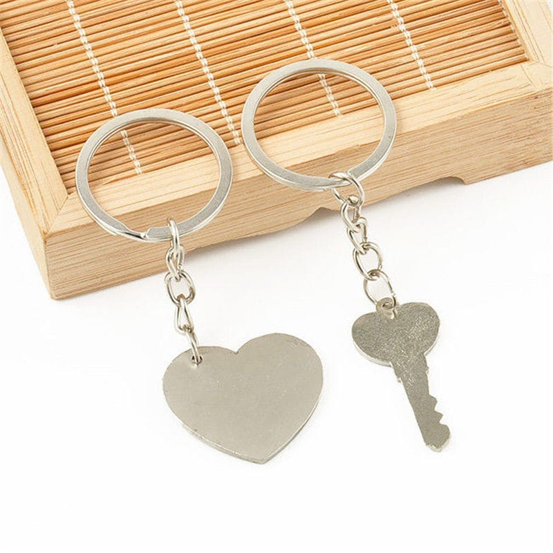 Unbranded Valentine Day Gift Heart Key I LOVE YOU Keyring Set Couple Keychain Ring 1 Pair