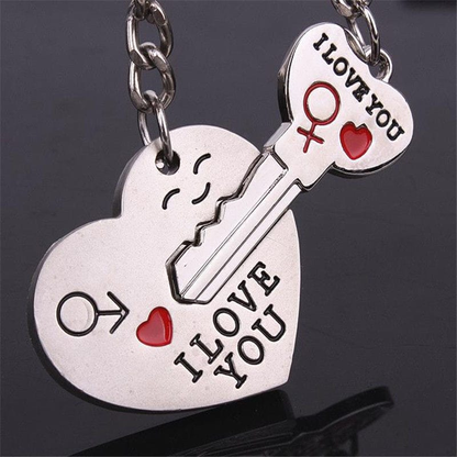 Unbranded Valentine Day Gift Heart Key I LOVE YOU Keyring Set Couple Keychain Ring 1 Pair