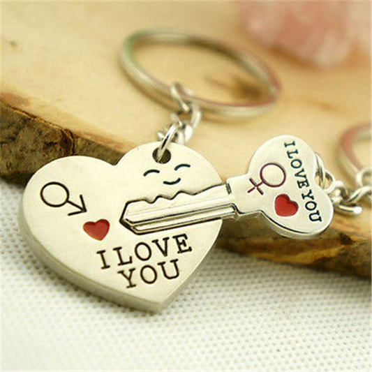 Unbranded Valentine Day Gift Heart Key I LOVE YOU Keyring Set Couple Keychain Ring 1 Pair