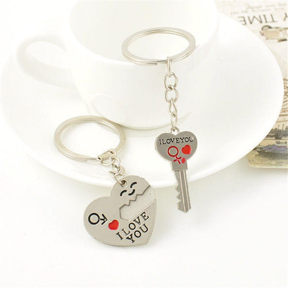 Unbranded Valentine Day Gift Heart Key I LOVE YOU Keyring Set Couple Keychain Ring 1 Pair