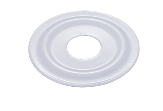 Unbranded Wall Split Flange Cover Plate Shower Bath Sink Tap White 70mm Galvanised Steel