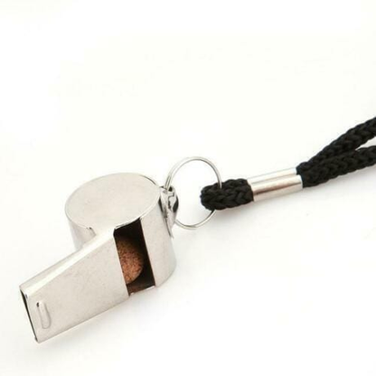Unbranded Whistle Sports Referee Emergency Survival Metal Lanyard Match P.E Soccer Outdoor