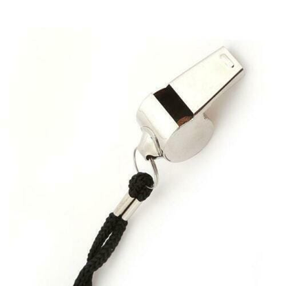 Unbranded Whistle Sports Referee Emergency Survival Metal Lanyard Match P.E Soccer Outdoor