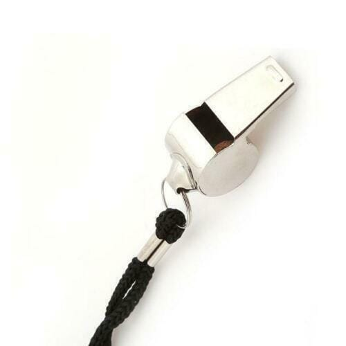 Unbranded Whistle Sports Referee Emergency Survival Metal Lanyard Match P.E Soccer Outdoor