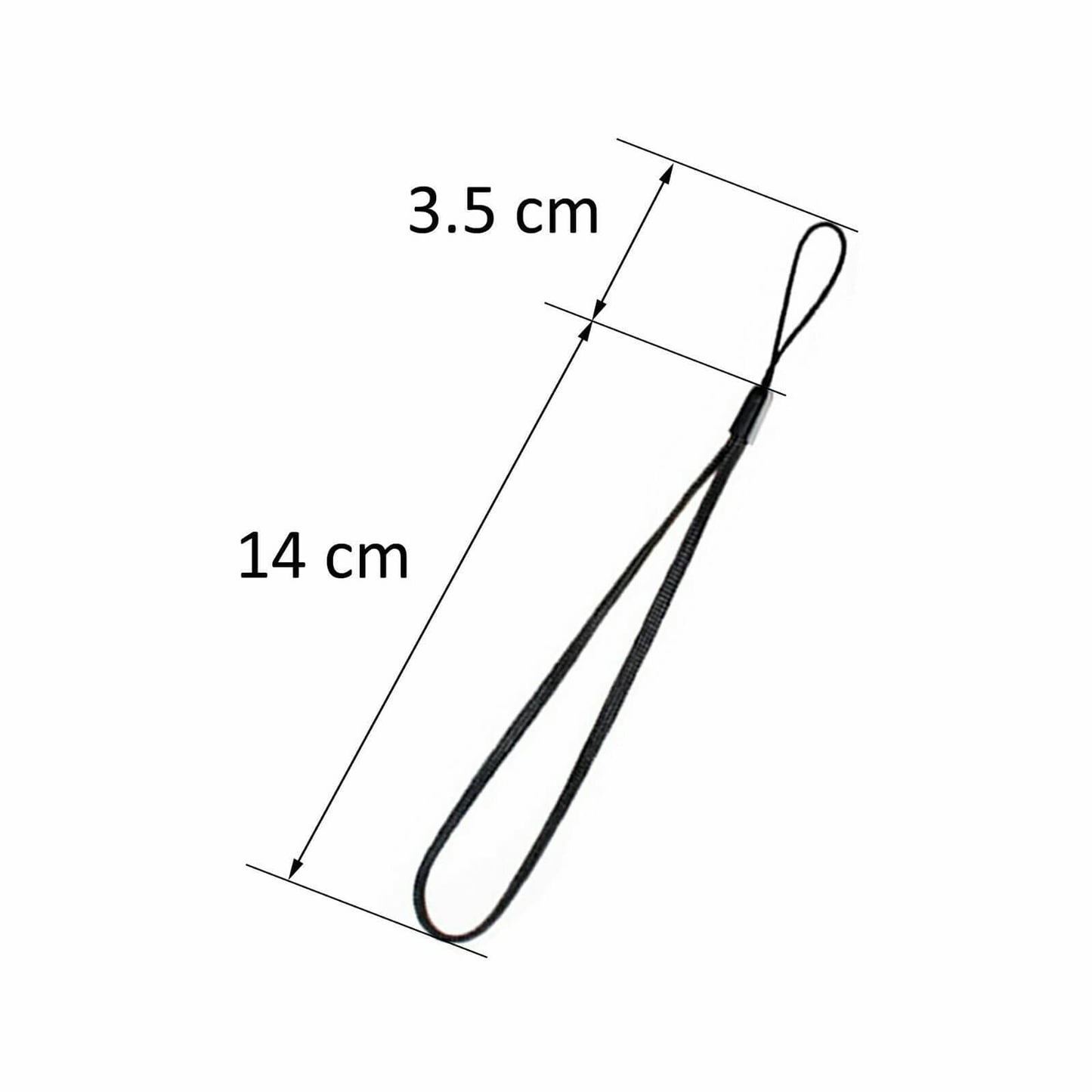 Unbranded Wrist Strap Hand Lanyard for USB Flash Drives Phone Camera Keys Cards Black