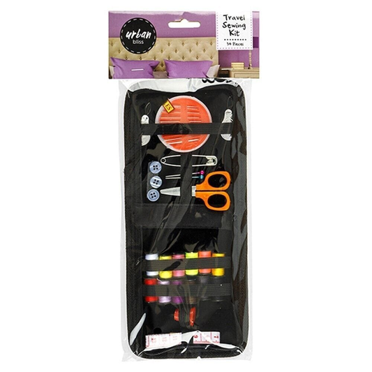 Urban Bliss 34pcs Portable Sewing Kit Travel Scissors Thread Needles Pins Measure Tape Case