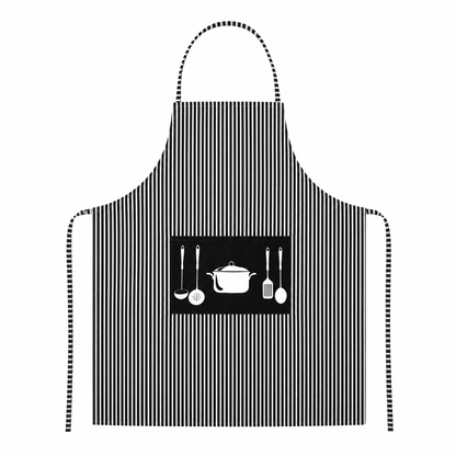 Urban Bliss Apron Black Unisex Canvas Apron Washable Butcher Waiter Chef BBQ Kitchen Cooking Cafe Black