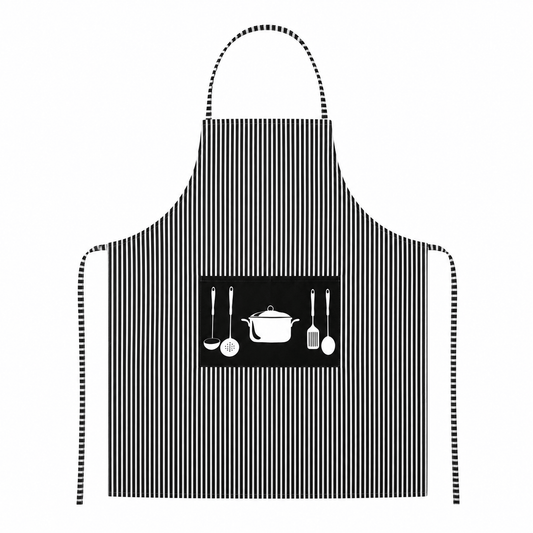 Urban Bliss Apron Black Unisex Canvas Apron Washable Butcher Waiter Chef BBQ Kitchen Cooking Cafe Black