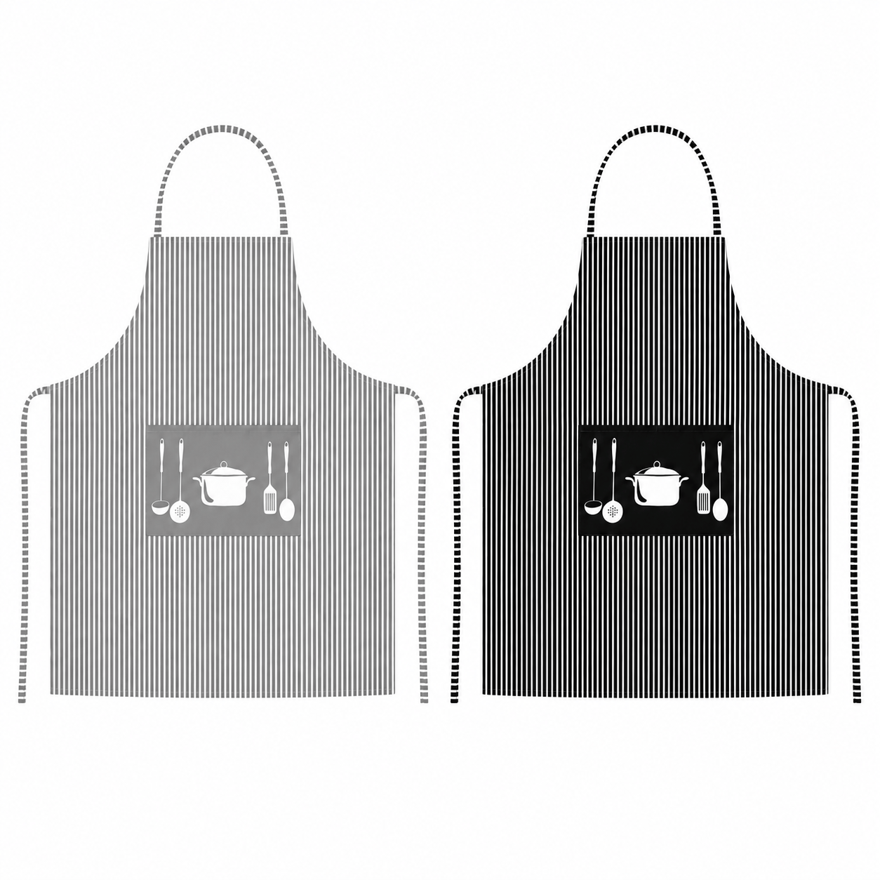 Urban Bliss Apron Unisex Canvas Apron Washable Butcher Waiter Chef BBQ Kitchen Cooking Cafe Black
