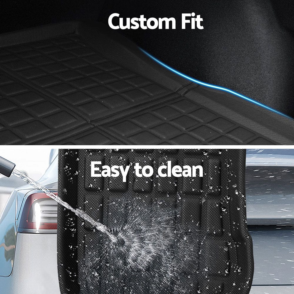 Weisshorn Auto Accessories > Auto Accessories Others > Automotive Decor NEW Tesla Model 3 Highland 2024 Boot Liner Rear Frunk Cargo Trunk Mats Weisshorn