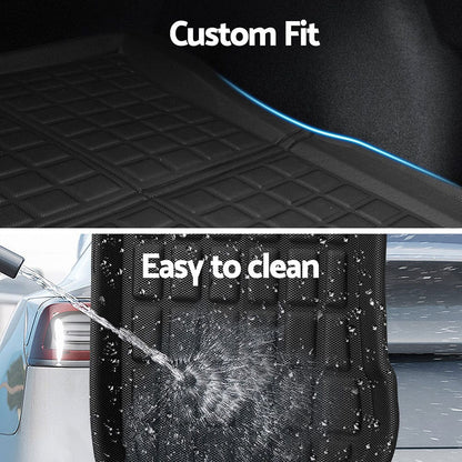 Weisshorn Auto Accessories > Auto Accessories Others > Automotive Decor NEW Tesla Model 3 Highland 2024 Boot Liner Rear Frunk Cargo Trunk Mats Weisshorn