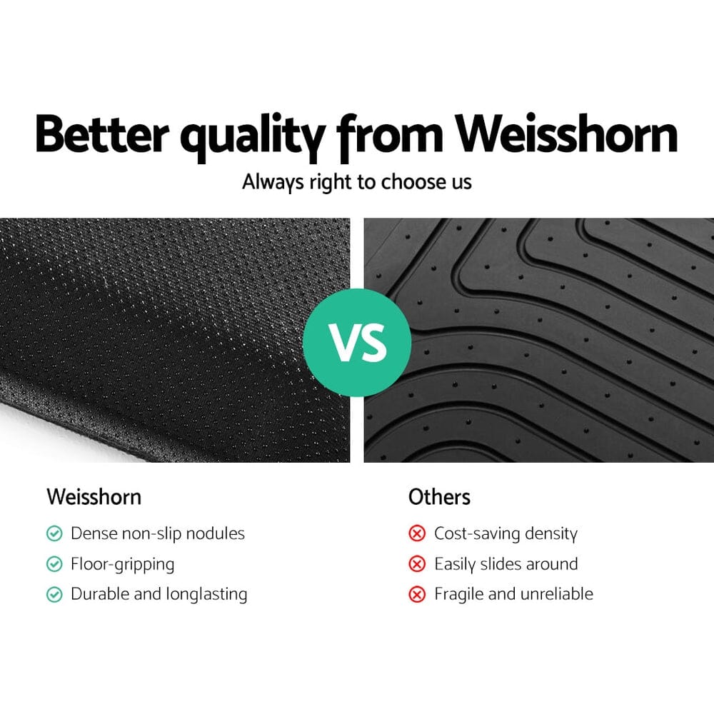 Weisshorn Auto Accessories > Auto Accessories Others > Automotive Decor Weisshorn Car Floor Mats Rubber Compatible for Mazda BT50 Dual Crew Cab