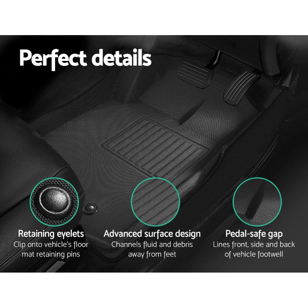 Weisshorn Auto Accessories > Auto Accessories Others > Automotive Decor Weisshorn Car Floor Mats Rubber Fits Ford Ranger PX PX2 PX3 Dual Cab 2011-2022 3D