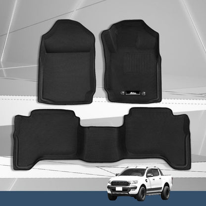 Weisshorn Auto Accessories > Auto Accessories Others > Automotive Decor Weisshorn Car Floor Mats Rubber Fits Ford Ranger PX PX2 PX3 Dual Cab 2011-2022 3D
