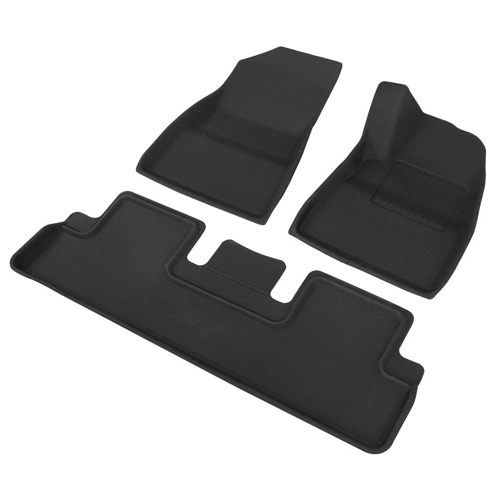 Weisshorn Auto Accessories > Auto Accessories Others > Automotive Decor Weisshorn Car Rubber Floor Mats Compatible for Tesla Model 3 Front Rear