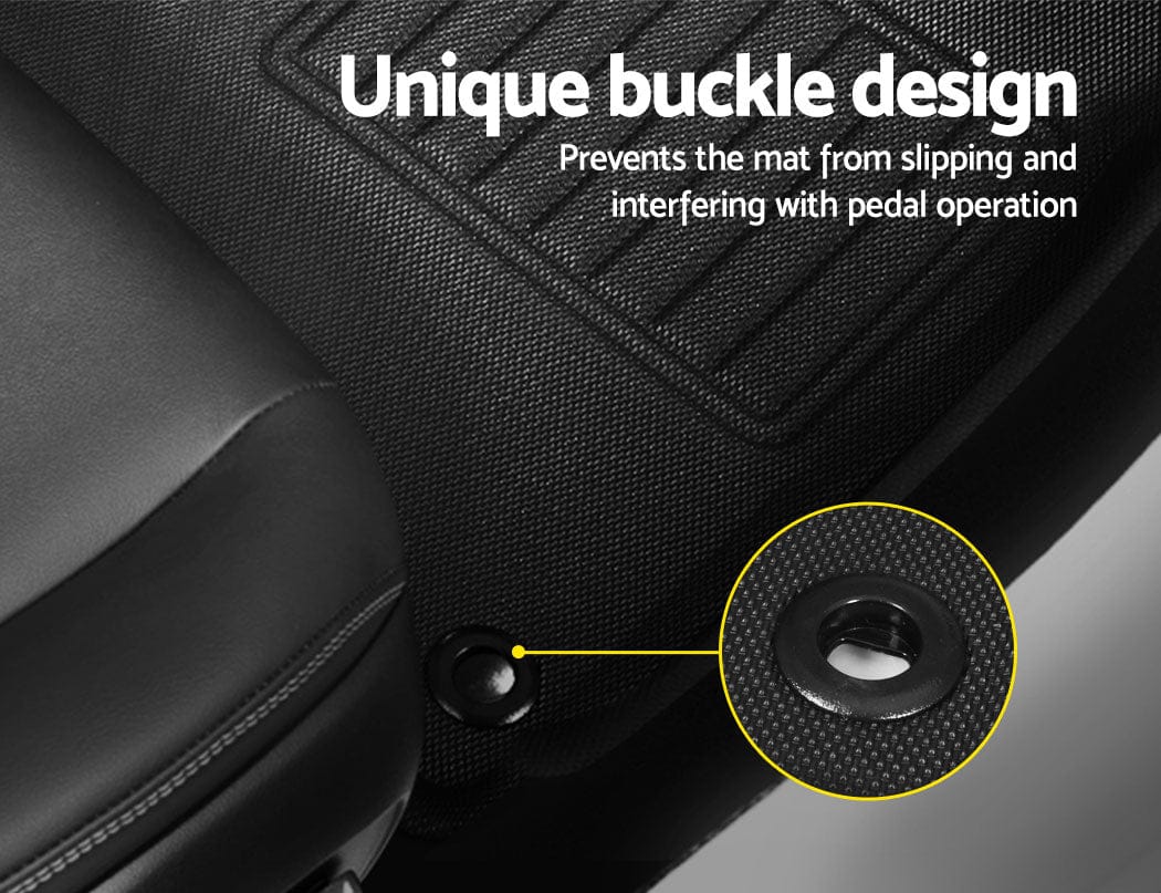 Weisshorn Auto Accessories > Auto Accessories Others > Automotive Decor Weisshorn Car Rubber Floor Mats Compatible For Toyota Hilux Dual Cab 2015-2022