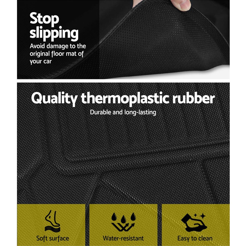 Weisshorn Auto Accessories > Auto Accessories Others > Automotive Decor Weisshorn Car Rubber Floor Mats Front And Rear Compatible For Toyota RAV4 2019-2022