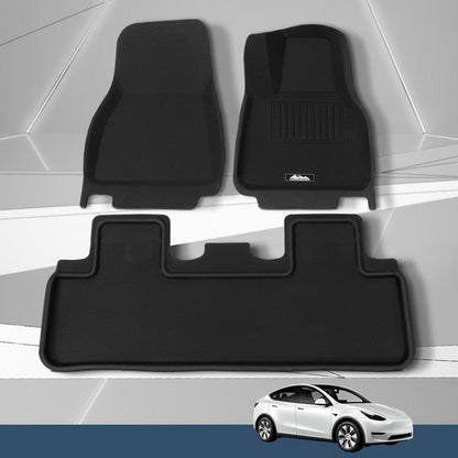 Weisshorn Auto Accessories > Auto Accessories Others > Automotive Decor Weisshorn Tesla Model Y Rubber Mats Carpets Front Rear Set RHD 21-24