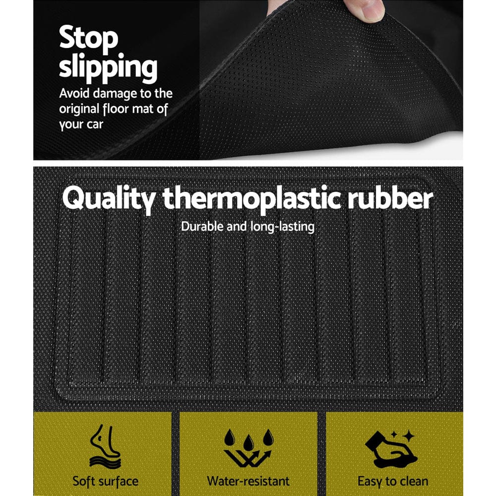 Weisshorn Auto Accessories > Auto Accessories Others > Automotive Decor Weisshorn Tesla Model Y Rubber Mats Carpets Front Rear Set RHD 21-24