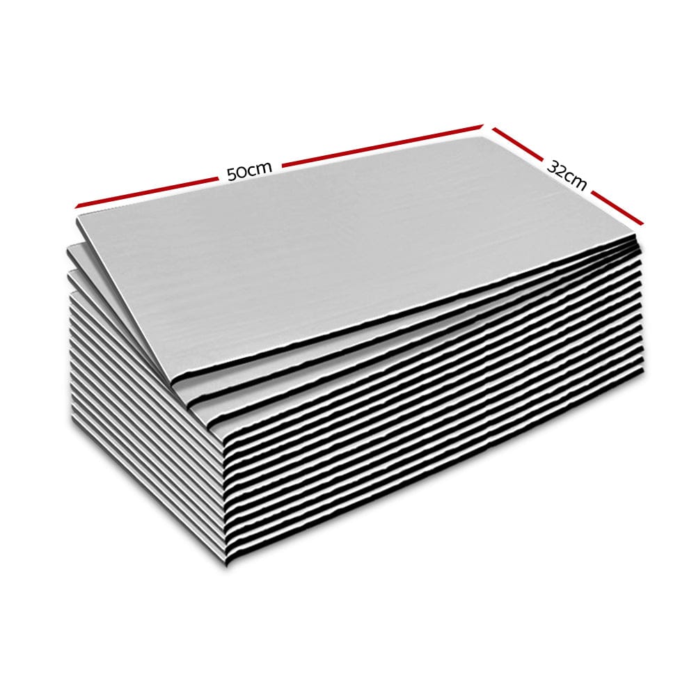 Weisshorn Auto Accessories > Auto Accessories Others > Insulation Weisshorn Butyl Car Sound Deadener Deadening Insulation Material with Application Roller 32CM X 50CM X 24pcs