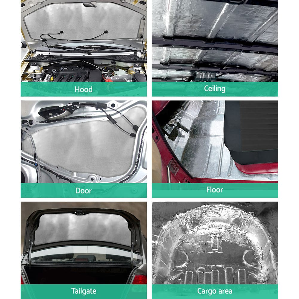 Weisshorn Auto Accessories > Auto Accessories Others > Insulation Weisshorn Butyl Car Sound Deadener Deadening Insulation Material with Application Roller 32CM X 50CM X 24pcs